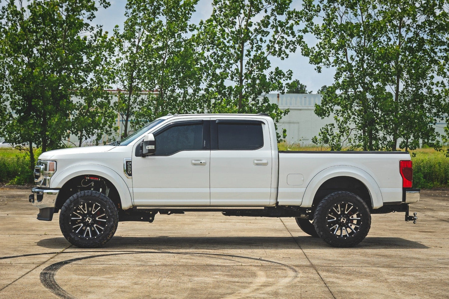 Rough Country 931524 Side Window Deflectors | Tape On Rain Guard | Ford F-150 (17-25)/F-250 (15-26)