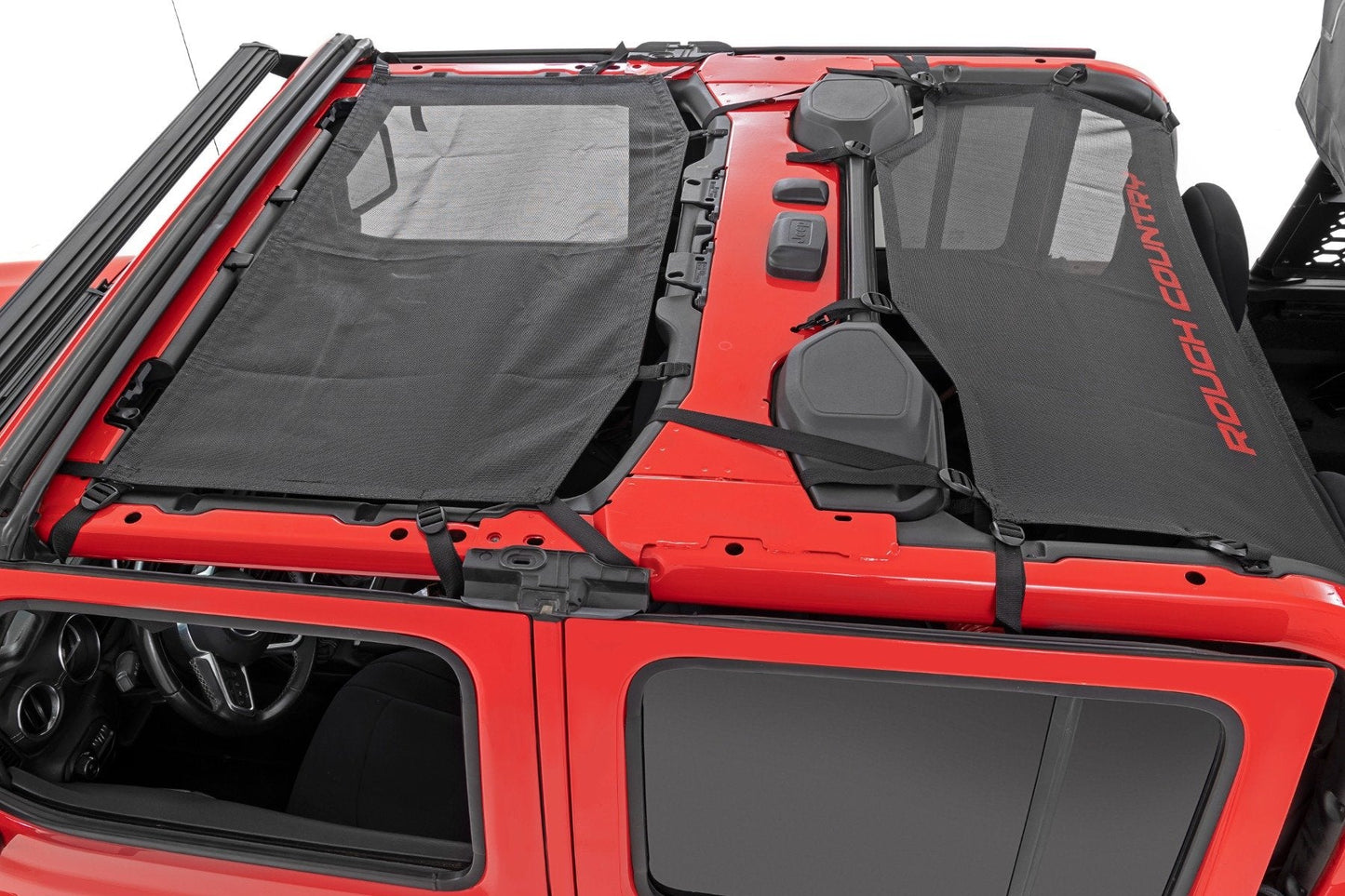 Rough Country 85118 Mesh Bikini Top Plus | Black | Jeep Gladiator JT 4WD (2020-2024)