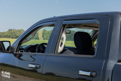 Rough Country 840924 Side Window Deflectors | In Channel Rain Guard | Ram 1500/2500/3500 (10-25 & Classic)