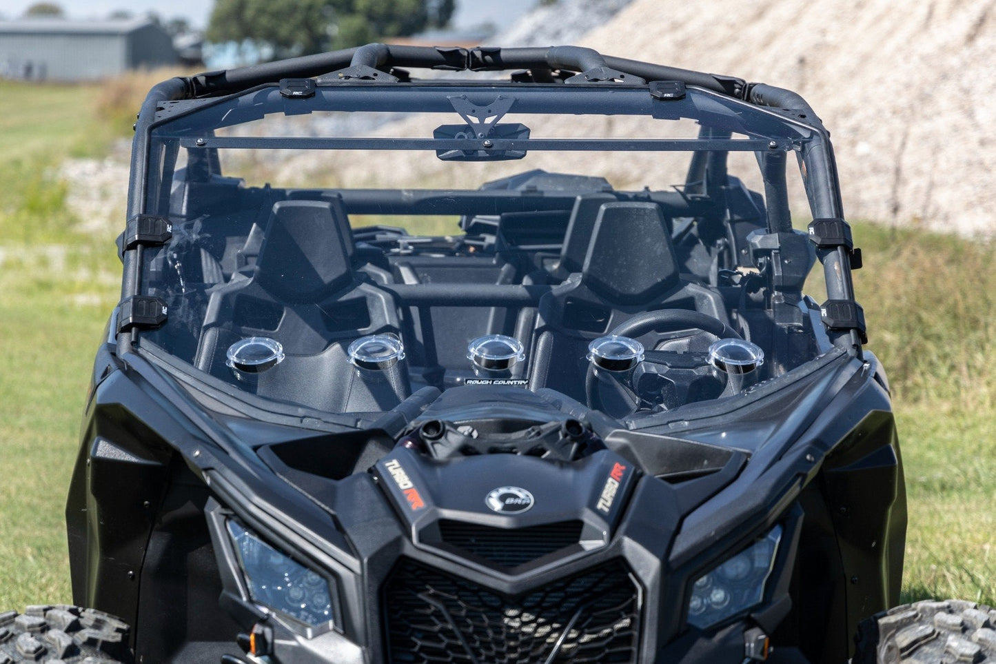 Rough Country 98272030 Vented Full Windshield | Scratch Resistant | Can-Am Maverick X3