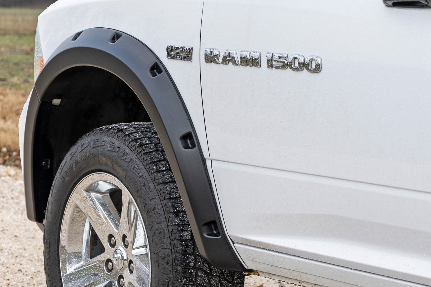 Rough Country F-D10911B-GW7 Pocket Fender Flares | GW7 Bright White | Ram 1500 2WD/4WD (2009-2018 & Classic)