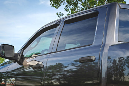 Rough Country 942924 Side Window Deflectors | Tape On Rain Guard | Ram 1500 (09-18)/2500 (10-26)