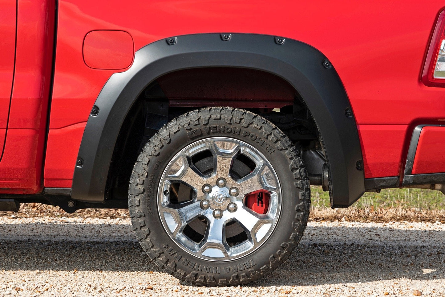 Rough Country 71148A Caliper Covers | Front and Rear | Red | Ram 1500 2WD/4WD (2019-2026)