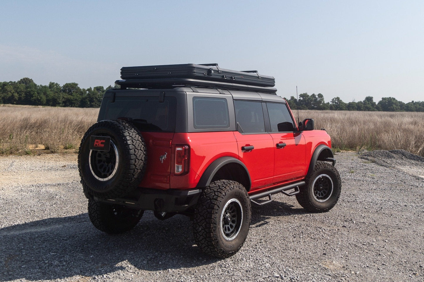 Rough Country RCF21584F Nerf Steps | Wheel to Wheel | 4 Door | Ford Bronco 4WD (2021-2025)