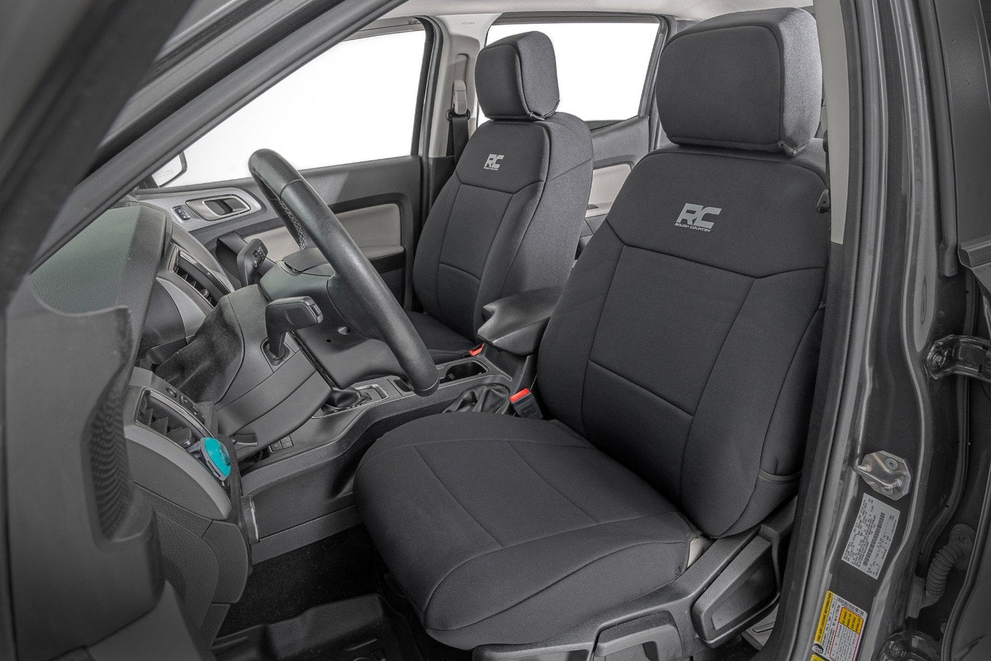 Rough Country 91056A Seat Covers | FR Bucket and RR Bench | Ford Ranger 2WD/4WD (2019-2026)