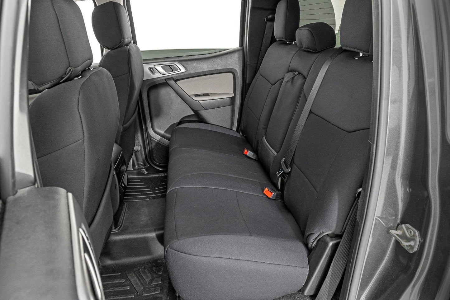 Rough Country 91056A Seat Covers | FR Bucket and RR Bench | Ford Ranger 2WD/4WD (2019-2026)