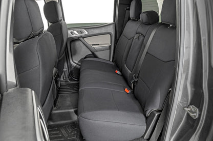 Rough Country 91056A Seat Covers | FR Bucket and RR Bench | Ford Ranger 2WD/4WD (2019-2026)