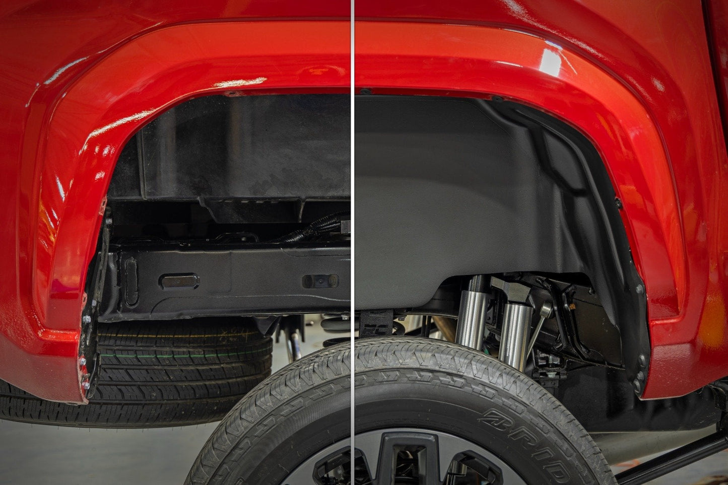 Rough Country 4521A Rear Wheel Well Liners | Toyota Tacoma 2WD/4WD (2024-2025)