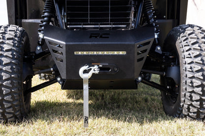 Rough Country 92079 Winch Plate | 4500-LB Winch | 10" Black Slimline | Honda Pioneer 520