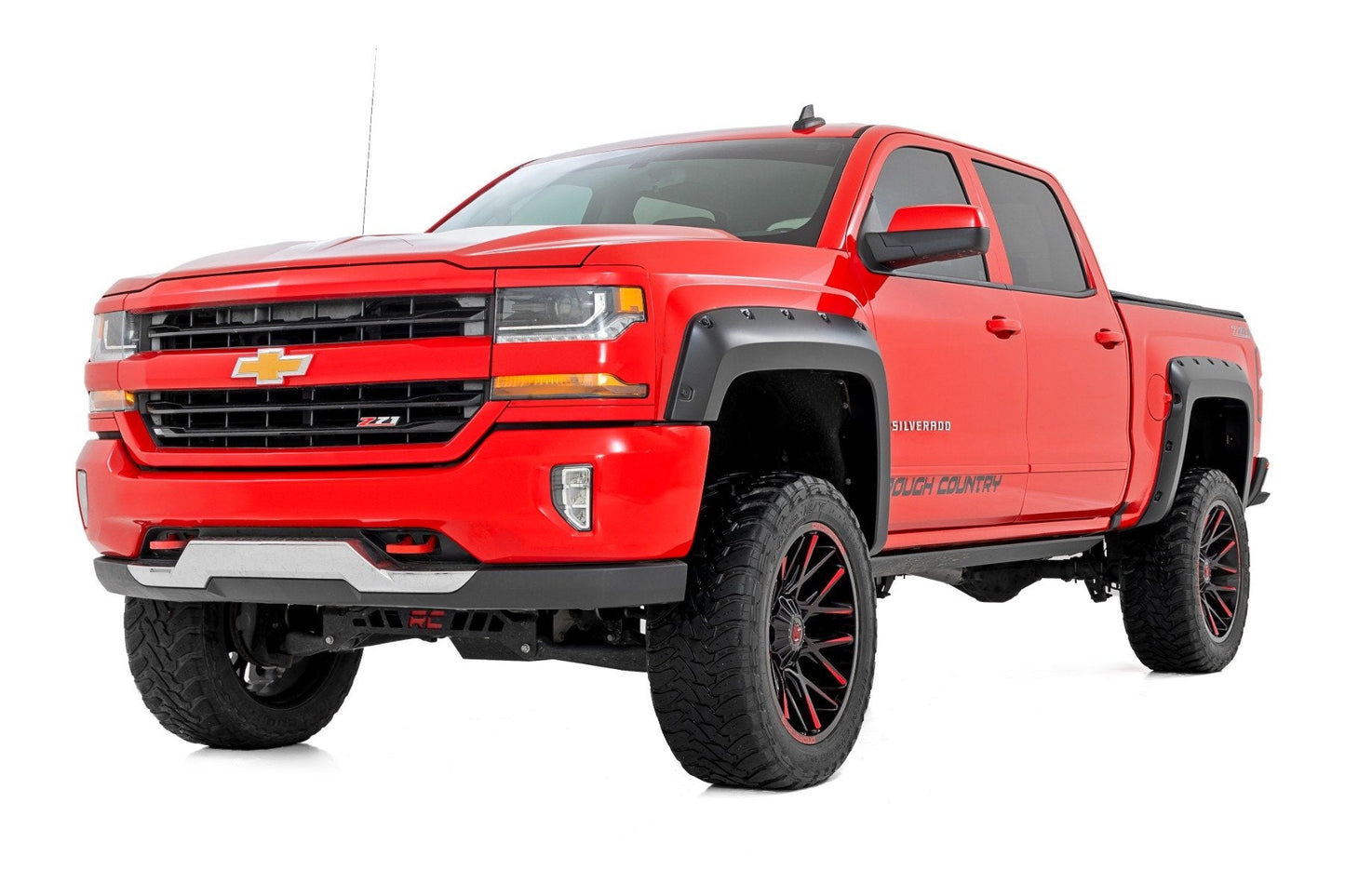 Rough Country F-C11413A-GAN Pocket Fender Flares | 5'9" Bed | GAN Silver Ice Metallic | Chevy Silverado 1500 (14-18 & Classic)