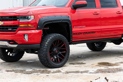 Rough Country A-C11612-G7C Fender Flares | Defender l 5'9" Bed  | G7C Red Hot | Chevy Silverado 1500 (14-18 & Classic)