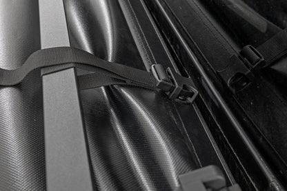 Rough Country 41816555A Soft Tri-Fold Bed Cover | 5'7" Bed | Nissan Titan 2WD/4WD (2017-2024)