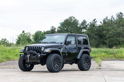 Rough Country 95201018M Rough Country 95 Series Wheel | Machined One-Piece | Gloss Black | 20x10 | 5x5 | -19mm