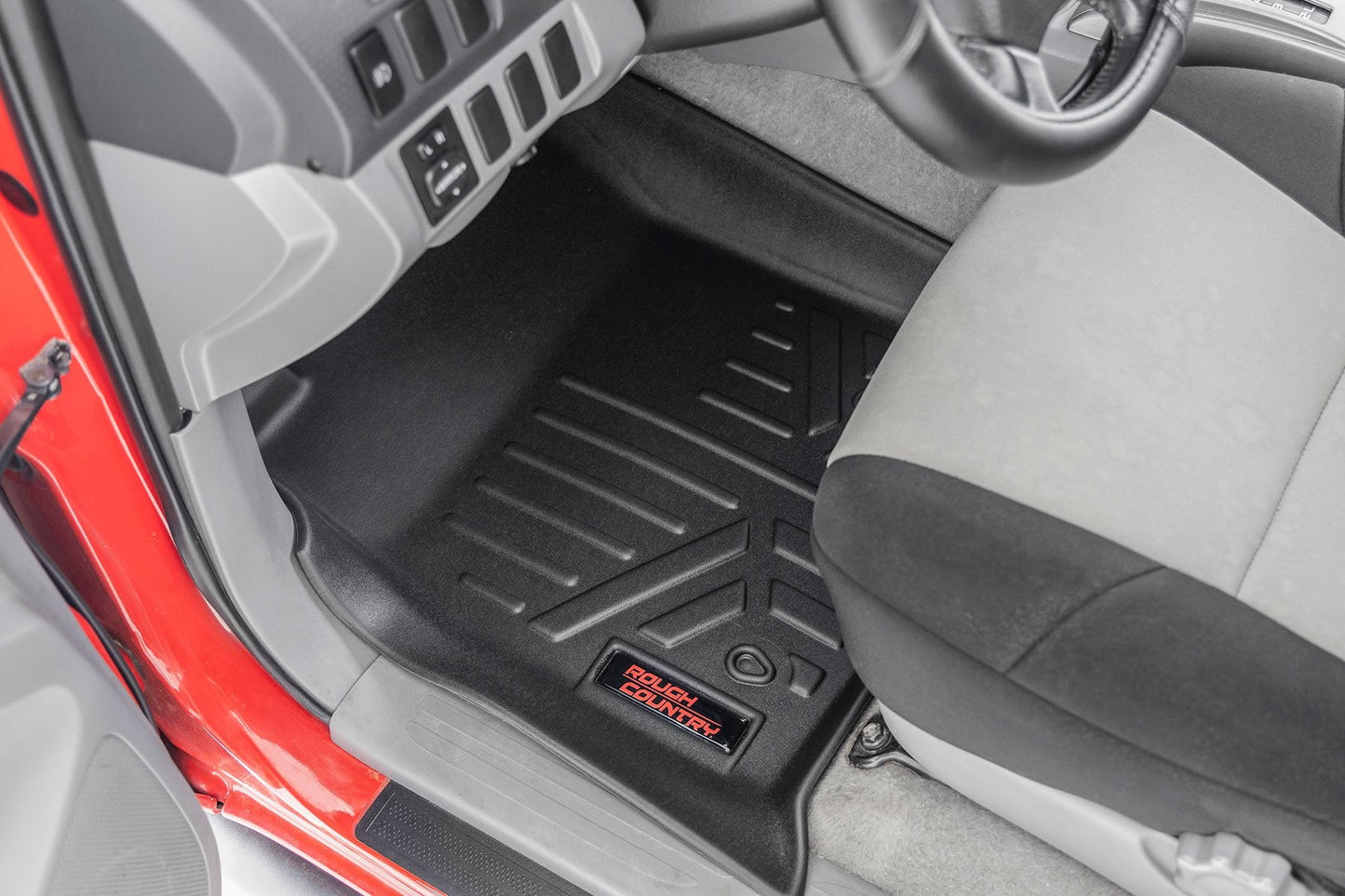 Rough Country M-75113 Floor Mats | Front and Rear | Double Cab | Toyota Tacoma 2WD/4WD (2005-2011)