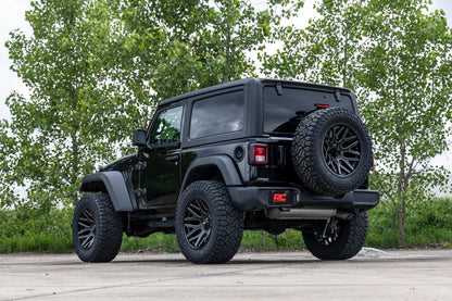 Rough Country 95201018M Rough Country 95 Series Wheel | Machined One-Piece | Gloss Black | 20x10 | 5x5 | -19mm