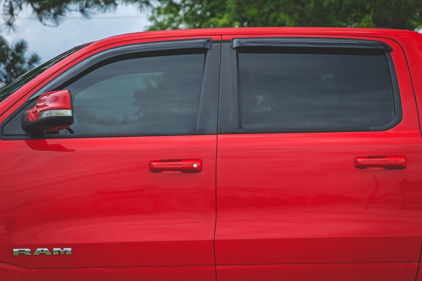Rough Country 941924 Side Window Deflectors | Tape On Rain Guard | Ram 1500 (19-26)/1500 TRX (21-24)