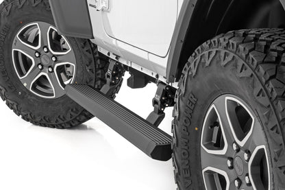 Rough Country PSR61030 Power Running Boards | Dual Electric Motor | 2 Door | Jeep Wrangler JL (18-25)