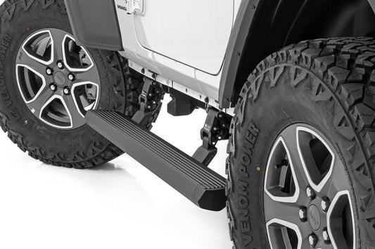 Rough Country PSR61030 Power Running Boards | Dual Electric Motor | 2 Door | Jeep Wrangler JL (18-25)