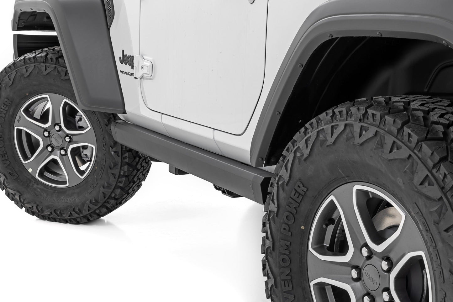 Rough Country PSR61030 Power Running Boards | Dual Electric Motor | 2 Door | Jeep Wrangler JL (18-25)