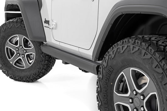 Rough Country PSR61030 Power Running Boards | Dual Electric Motor | 2 Door | Jeep Wrangler JL (18-25)
