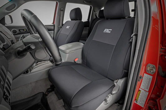 Rough Country 91052 Seat Covers | FR & RR | Crew Cab | Toyota Tacoma 2WD/4WD (2005-2015)