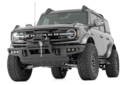 Rough Country 51099 High Winch Mount | All Models | 12000S | 20 Inch Black Single Row LED | Ford Bronco (21-25)