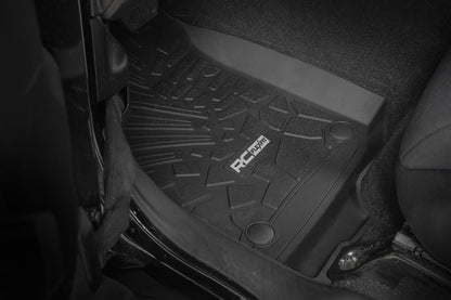 Rough Country FF-60112 Flex Fit Floor Mats | FR & RR | 4 Door | Jeep Wrangler Unlimited 4WD (18-25)