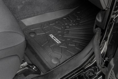 Rough Country FF-6011 Flex Fit Floor Mats | FR | 4 Door | Jeep Wrangler Unlimited 4WD (2018-2025)