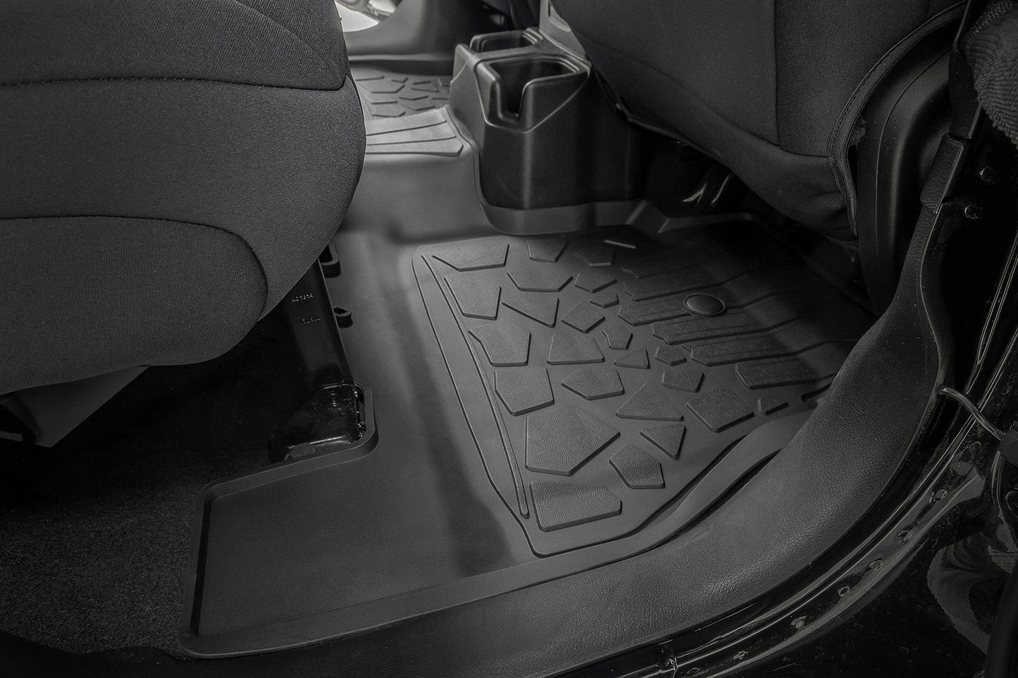 Rough Country FF-60112 Flex Fit Floor Mats | FR & RR | 4 Door | Jeep Wrangler Unlimited 4WD (18-25)