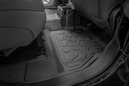 Rough Country FF-60112 Flex Fit Floor Mats | FR & RR | 4 Door | Jeep Wrangler Unlimited 4WD (18-25)