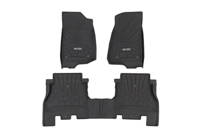 Rough Country FF-60112 Flex Fit Floor Mats | FR & RR | 4 Door | Jeep Wrangler Unlimited 4WD (18-25)