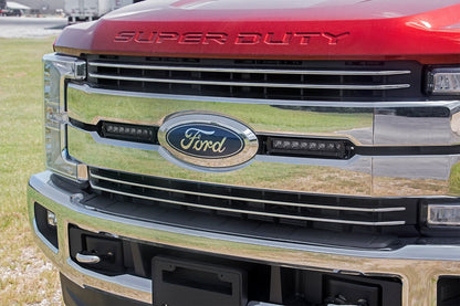 Rough Country 70697 LED Light Kit | Grille Mount | 8" Black Pair | Ford F-250 Super Duty (17-19)