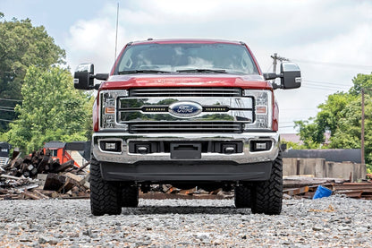 Rough Country 70697 LED Light Kit | Grille Mount | 8" Black Pair | Ford F-250 Super Duty (17-19)