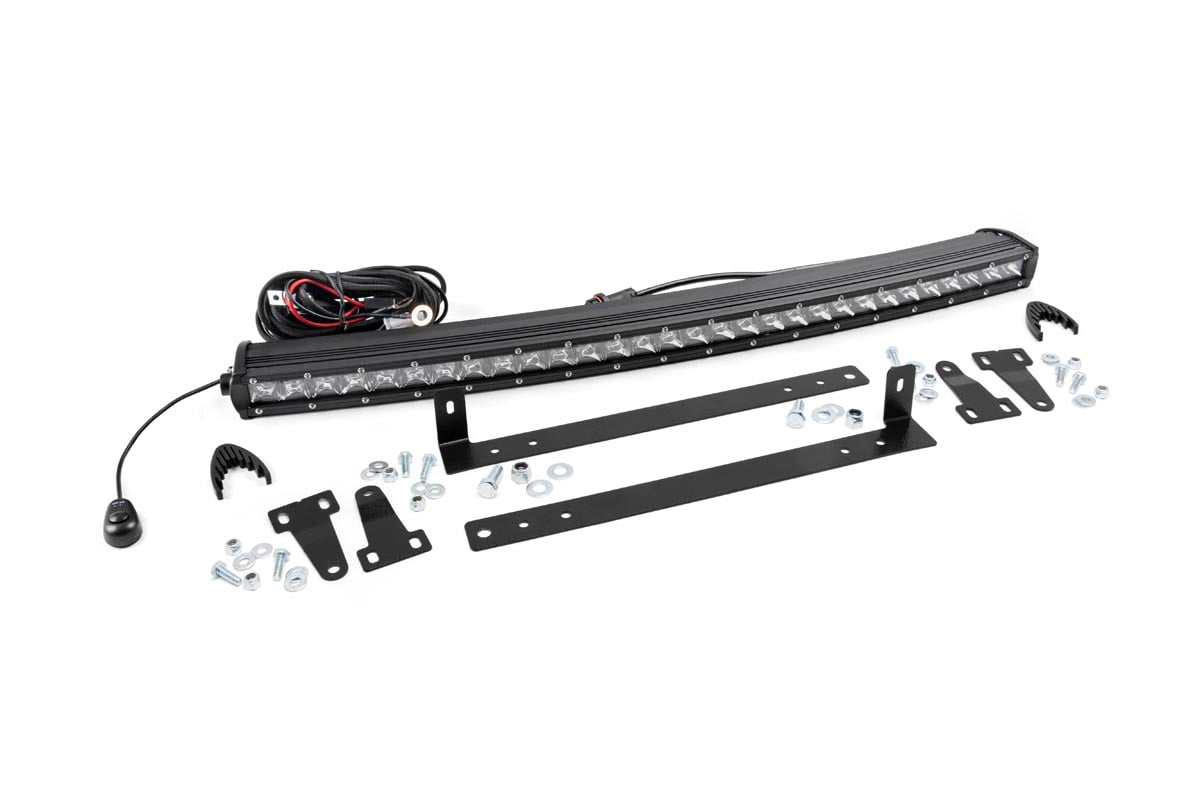Rough Country 70659 LED Light Kit | Grille Mount | 30" Chrome Single Row | Ford F-150 (09-14)
