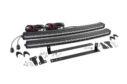 Rough Country 70660 LED Light Kit | Grille Mount | Dual 30" Chrome Single Row | Ford F-150 (09-14)