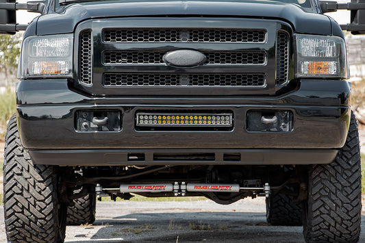 Rough Country 70665 LED Light Kit | Bumper Mount | 20" Black Dual Row | Ford F-250/F-350 Super Duty (05-07)