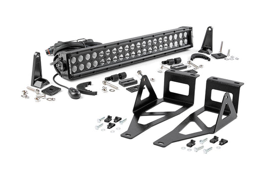 Rough Country 70665 LED Light Kit | Bumper Mount | 20" Black Dual Row | Ford F-250/F-350 Super Duty (05-07)