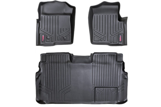 Rough Country M-51112 Floor Mats | FR & RR | 2 Ret Hook | Ford F-150 2WD/4WD (2011-2014)