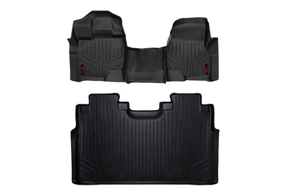 Rough Country M-51153 Floor Mats | FR & RR | Over Hump | Ford F-150 (15-25)/F-150 Lightning (22-25)/Raptor (17-25)