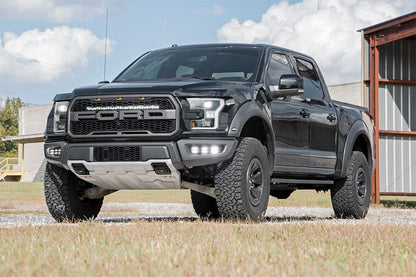 Rough Country 70700 LED Light Kit | Fog Mount | Triple 2" Black Pair | Ford Raptor 4WD (17-20)