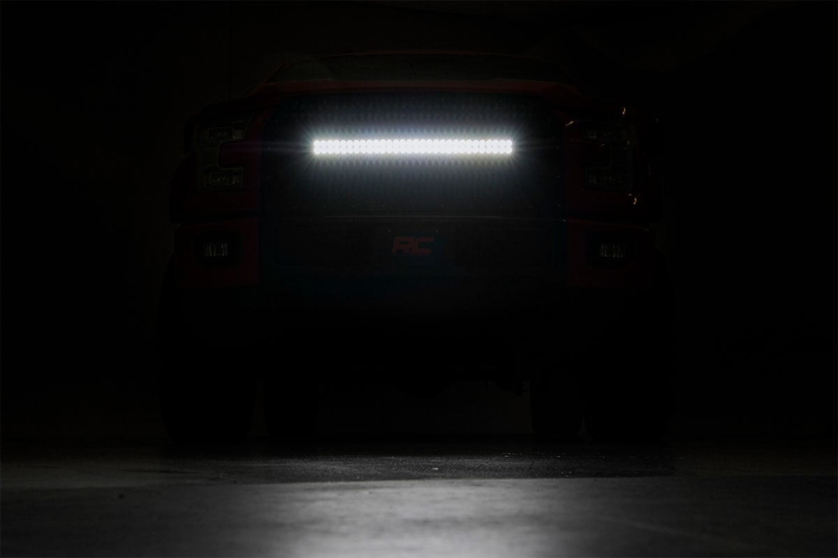 Rough Country 70193 Mesh Grille | 30" Dual Row LED | Black | Ford F-150 2WD/4WD (2015-2017)
