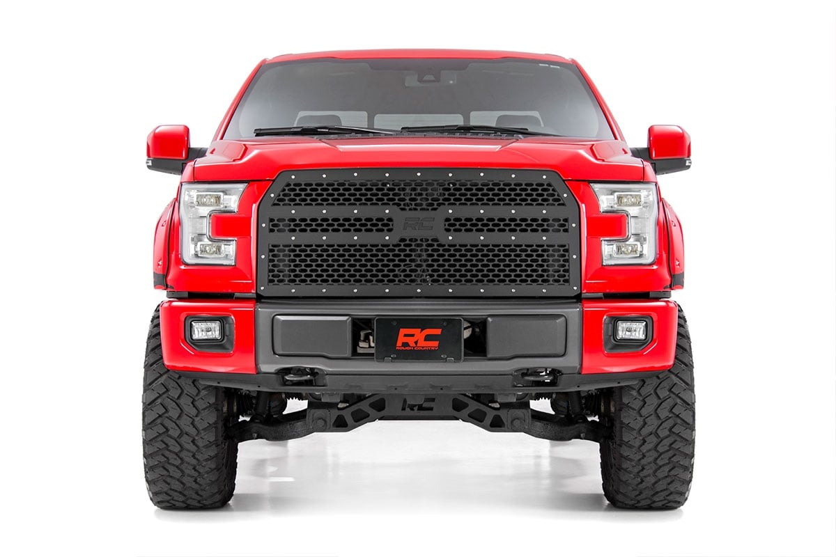 Rough Country 70191 Mesh Grille | Ford F-150 2WD/4WD (2015-2017)
