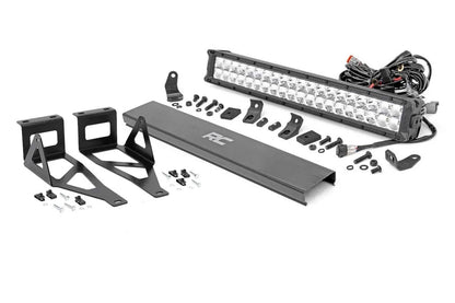 Rough Country 70664DRL LED Light Kit | Bumper | 20" Chrome Dual Row | White DRL | Ford F-250/F-350 Super Duty (05-07)