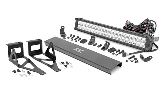 Rough Country 70664DRL LED Light Kit | Bumper | 20" Chrome Dual Row | White DRL | Ford F-250/F-350 Super Duty (05-07)