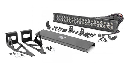 Rough Country 70665DRL LED Light Kit | Bumper Mount | 20" Black Dual Row | White DRL | Ford F-250/F-350 Super Duty (05-07)