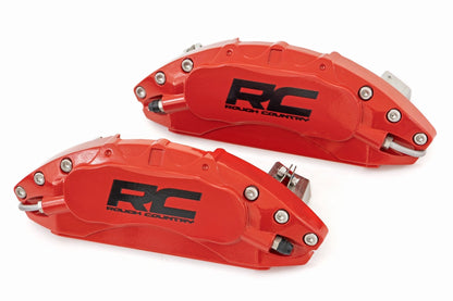 Rough Country 71122A Caliper Covers | Front and Rear | Red | Elec Brakes | Ford Expedition/F-150/Raptor