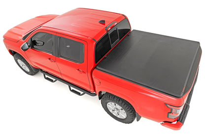 Rough Country 41805522A Soft Tri-Fold Bed Cover | 5' Bed | Nissan Frontier 2WD/4WD (2022-2026)