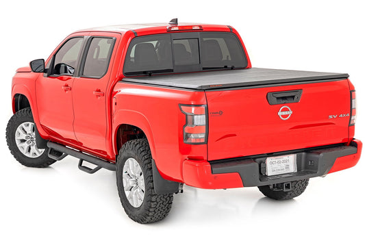 Rough Country 41805522A Soft Tri-Fold Bed Cover | 5' Bed | Nissan Frontier 2WD/4WD (2022-2026)