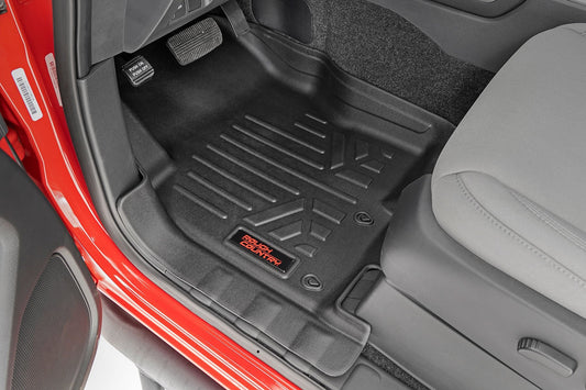 Rough Country M-80513 Floor Mats | FR & RR | Crew Cab | Nissan Frontier 2WD/4WD (2008-2021)