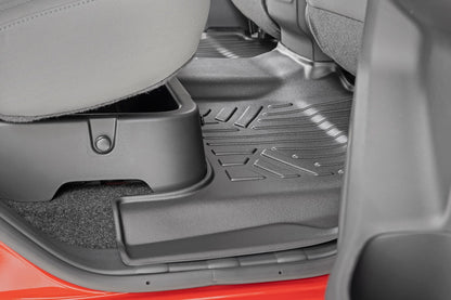 Rough Country M-80513 Floor Mats | FR & RR | Crew Cab | Nissan Frontier 2WD/4WD (2008-2021)